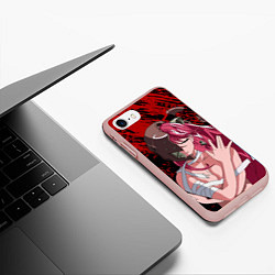 Чехол iPhone 7/8 матовый Elfen Lied 3D, цвет: 3D-светло-розовый — фото 2