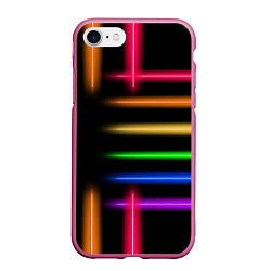 Чехол iPhone 7/8 матовый Неоновое свечение Minimalism Neon, цвет: 3D-малиновый