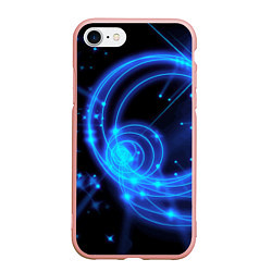 Чехол iPhone 7/8 матовый Неоновый космос Neon space, цвет: 3D-светло-розовый