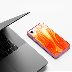 Чехол iPhone 7/8 матовый Карамельная нуга Гранж, цвет: 3D-малиновый — фото 2