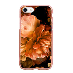 Чехол iPhone 7/8 матовый Цветы Пионы, цвет: 3D-светло-розовый