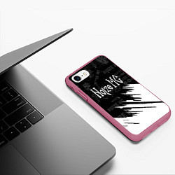 Чехол iPhone 7/8 матовый Noize mc нойз мс, цвет: 3D-малиновый — фото 2