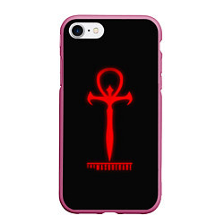 Чехол iPhone 7/8 матовый Vampire: The Masquerade - Bloodhunt Logo Лого, цвет: 3D-малиновый