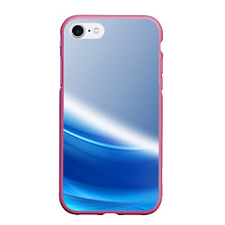 Чехол iPhone 7/8 матовый Цифровая волна, цвет: 3D-малиновый