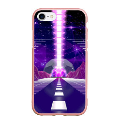 Чехол iPhone 7/8 матовый Vaporwave Neon Space
