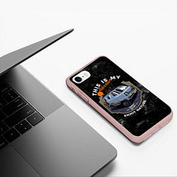 Чехол iPhone 7/8 матовый Авто для путешествий, цвет: 3D-светло-розовый — фото 2