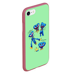 Чехол iPhone 7/8 матовый POPPY PLAYTIME HAGGY WAGGY - ПОППИ ПЛЕЙТАЙМ ХАГГИ, цвет: 3D-малиновый — фото 2