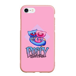 Чехол iPhone 7/8 матовый POPPY PLAYTIME - KISSY MISSY AND HAGGY WAGGY, цвет: 3D-светло-розовый