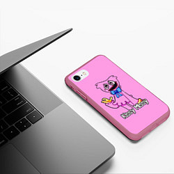 Чехол iPhone 7/8 матовый POPPY PLAYTIME - КИССИ МИССИ МАШЕТ РУКОЙ, цвет: 3D-малиновый — фото 2