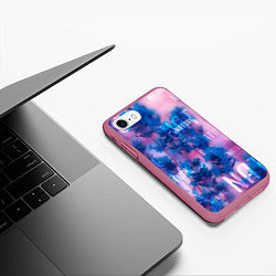 Чехол iPhone 7/8 матовый Nature - надписи, цвет: 3D-малиновый — фото 2