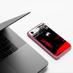 Чехол iPhone 7/8 матовый The prodigy : дарование, цвет: 3D-малиновый — фото 2