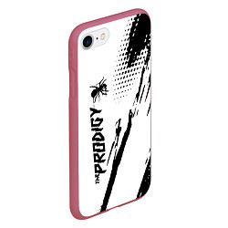 Чехол iPhone 7/8 матовый The prodigy - логотип, цвет: 3D-малиновый — фото 2