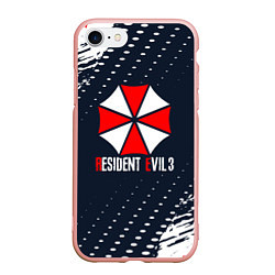 Чехол iPhone 7/8 матовый Umbrella Corporation Resident Evil Краски, цвет: 3D-светло-розовый