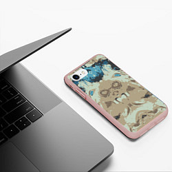 Чехол iPhone 7/8 матовый Абстрактный графический узор, цветной, цвет: 3D-светло-розовый — фото 2