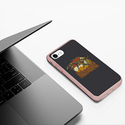 Чехол iPhone 7/8 матовый Динозавр-древность, цвет: 3D-светло-розовый — фото 2