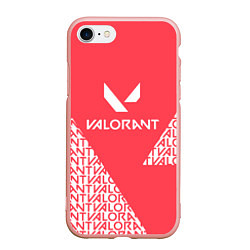 Чехол iPhone 7/8 матовый ВАЛОРАНТ - Valorant, цвет: 3D-светло-розовый