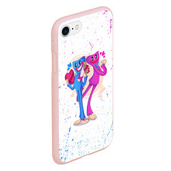 Чехол iPhone 7/8 матовый Влюбленные Хагги Вагги и Кисси Мисси, цвет: 3D-светло-розовый — фото 2
