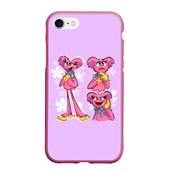 Чехол iPhone 7/8 матовый РАЗНАЯ КИССИ МИССИ KISSY MISSY, цвет: 3D-малиновый