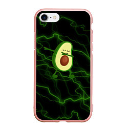 Чехол iPhone 7/8 матовый Avocado молнии, цвет: 3D-светло-розовый