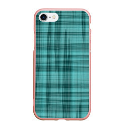 Чехол iPhone 7/8 матовый Клетчатый узор цвета морской волны checkered patte, цвет: 3D-светло-розовый
