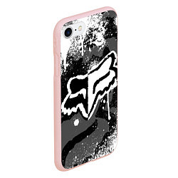 Чехол iPhone 7/8 матовый FOX RACING - МОТОКРОСС БРЫЗГИ, цвет: 3D-светло-розовый — фото 2