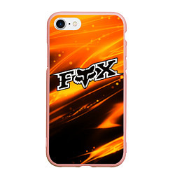 Чехол iPhone 7/8 матовый FOX RACING - ФОКС СИЯНИЕ, цвет: 3D-светло-розовый