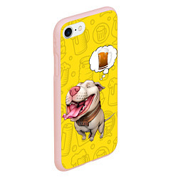 Чехол iPhone 7/8 матовый BeerBull, цвет: 3D-светло-розовый — фото 2