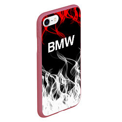 Чехол iPhone 7/8 матовый Bmw надпись, цвет: 3D-малиновый — фото 2
