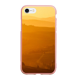 Чехол iPhone 7/8 матовый Закат в пригороде, цвет: 3D-светло-розовый
