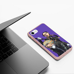 Чехол iPhone 7/8 матовый Ран и Риндо, цвет: 3D-светло-розовый — фото 2