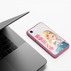 Чехол iPhone 7/8 матовый МАРИН КИТАГАВА ЛЮБОВЬ, цвет: 3D-малиновый — фото 2