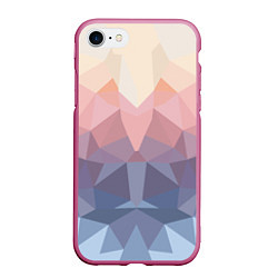 Чехол iPhone 7/8 матовый Полигональная свежесть 2022, цвет: 3D-малиновый