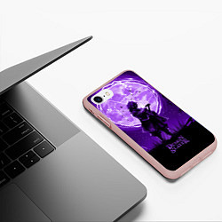 Чехол iPhone 7/8 матовый КЛИНОК, РАССЕКАЮЩИЙ ДЕМОНОВ ГИЮ ТОМИОКА, цвет: 3D-светло-розовый — фото 2