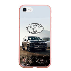 Чехол iPhone 7/8 матовый Toyota Land Cruiser 300 Sport, цвет: 3D-светло-розовый