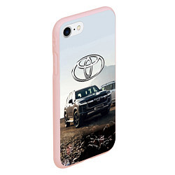 Чехол iPhone 7/8 матовый Toyota Land Cruiser 300 Sport, цвет: 3D-светло-розовый — фото 2
