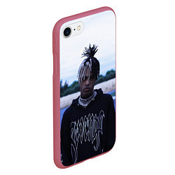 Чехол iPhone 7/8 матовый XXXTentacion in a revenge hoodie, цвет: 3D-малиновый — фото 2