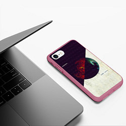 Чехол iPhone 7/8 матовый Planet Zero - Shinedown, цвет: 3D-малиновый — фото 2