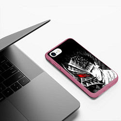 Чехол iPhone 7/8 матовый БЕРСЕРК ГАТС И ДОСПЕХИ, цвет: 3D-малиновый — фото 2