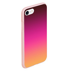Чехол iPhone 7/8 матовый Оранжево-пурпурный градиент, цвет: 3D-светло-розовый — фото 2