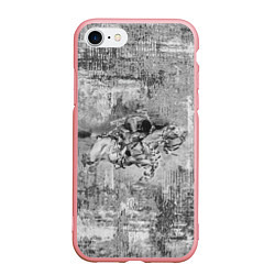 Чехол iPhone 7/8 матовый Михаил Врубель - скачущий всадник post-art, цвет: 3D-баблгам