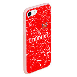 Чехол iPhone 7/8 матовый Arsenal fly emirates sport, цвет: 3D-светло-розовый — фото 2