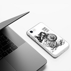 Чехол iPhone 7/8 матовый Помни корни свои - воительница, цвет: 3D-белый — фото 2