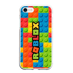 Чехол iPhone 7/8 матовый Roblox Games, цвет: 3D-белый