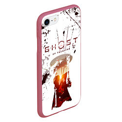 Чехол iPhone 7/8 матовый Призрак Цусимы Легенды, цвет: 3D-малиновый — фото 2