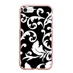 Чехол iPhone 7/8 матовый Minimalist floral pattern, цвет: 3D-светло-розовый