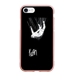 Чехол iPhone 7/8 матовый KoЯn Korn, цвет: 3D-светло-розовый