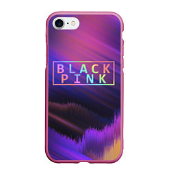 Чехол iPhone 7/8 матовый BLACKPINK COLORS, цвет: 3D-малиновый