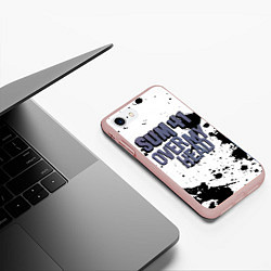 Чехол iPhone 7/8 матовый Sum 41 Over My Head, цвет: 3D-светло-розовый — фото 2
