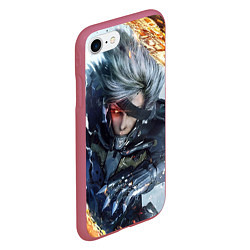 Чехол iPhone 7/8 матовый Metal Gear Rising: Revengeance, цвет: 3D-малиновый — фото 2