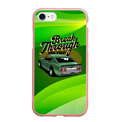 Чехол iPhone 7/8 матовый Retro зеленый ретро-автомобиль, цвет: 3D-баблгам